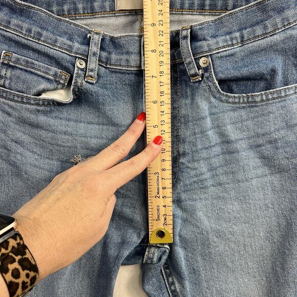 Everlane Sz 27 Ankle Mid Rise Skinny Jean Blue Wash Women’s Stretch Capsule - Picture 11 of 14